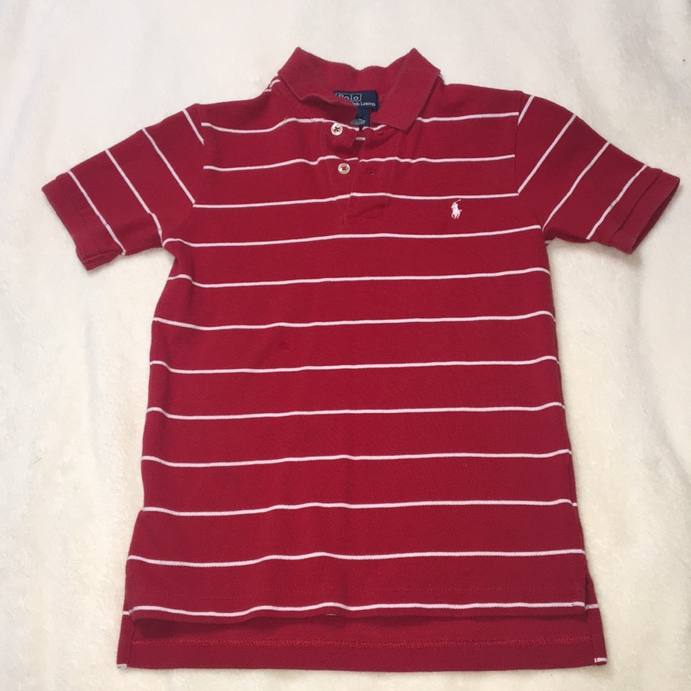 Boys Red & White Polo - Size 7